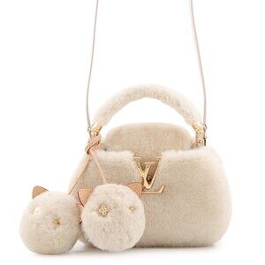 Louis Vuitton Capsneau Capucines Shearling Handbag M26324 2-way Shoulder Bag ...